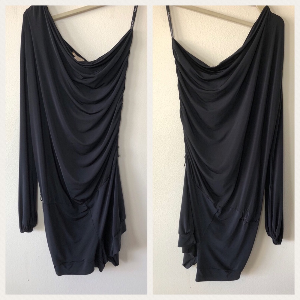 Baby Phat Black One Shoulder Romper Size XL